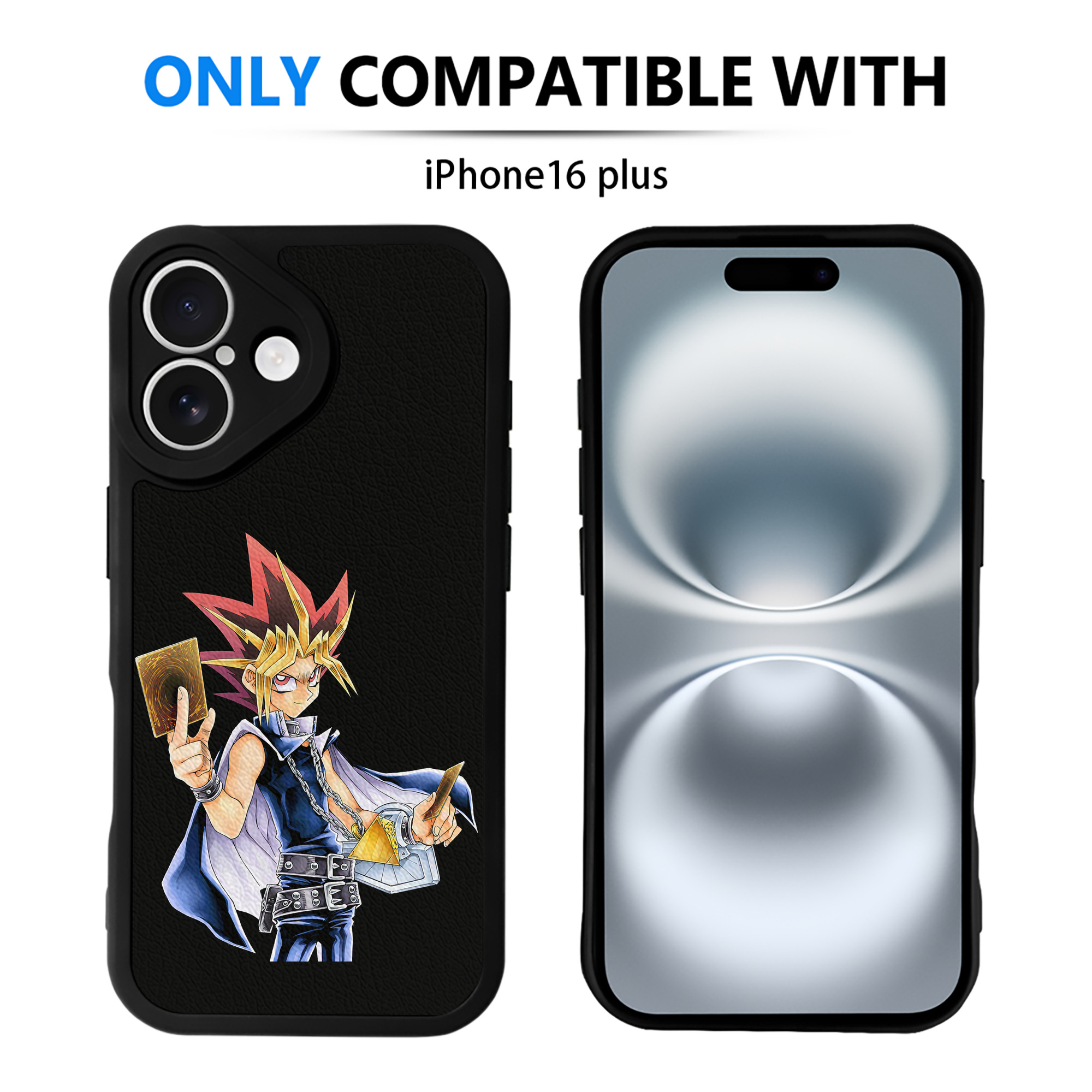 遊☆戯☆王 Yu-Gi-Oh! 【iPhone 16シリーズ対応】シリコンスマホケース（レザー調） 材質：シリコン
